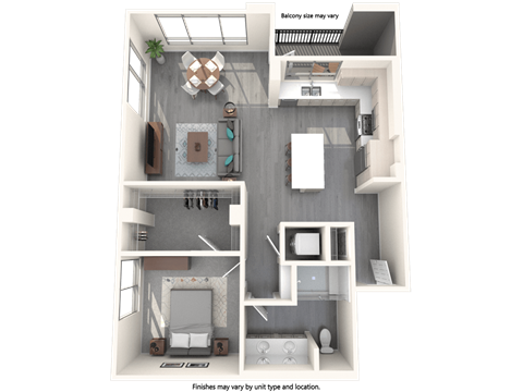 Vive Luxe Apartments A9 Floor Plan
